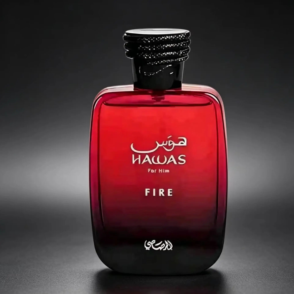 Rasasi Hawas Fire EDP 100ML: Intense Spicy Scent for Men, Long-Lasting Masculine Perfume