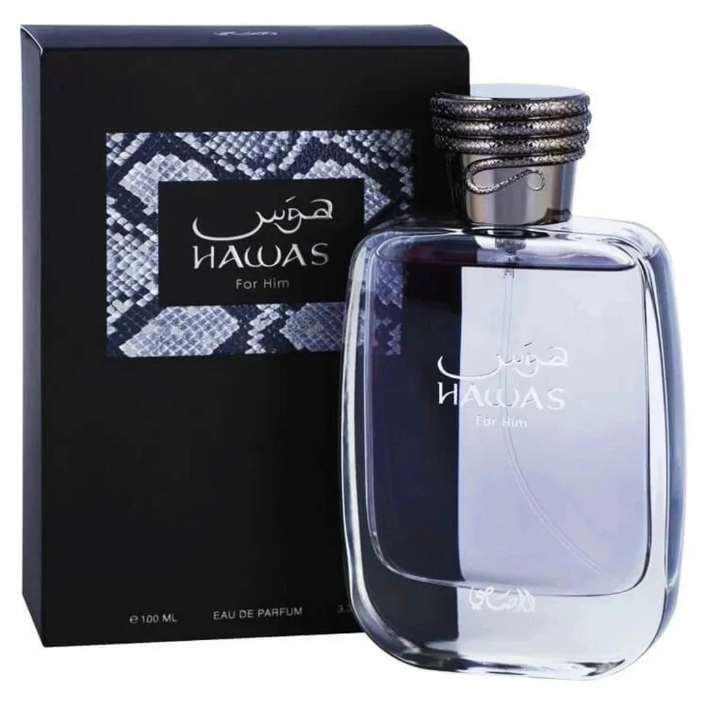 Hawas for Him by Rasasi Men’s Fragrance 100ml , Fresh Apple & Watery Notes Cologne for Casual Daily Use
