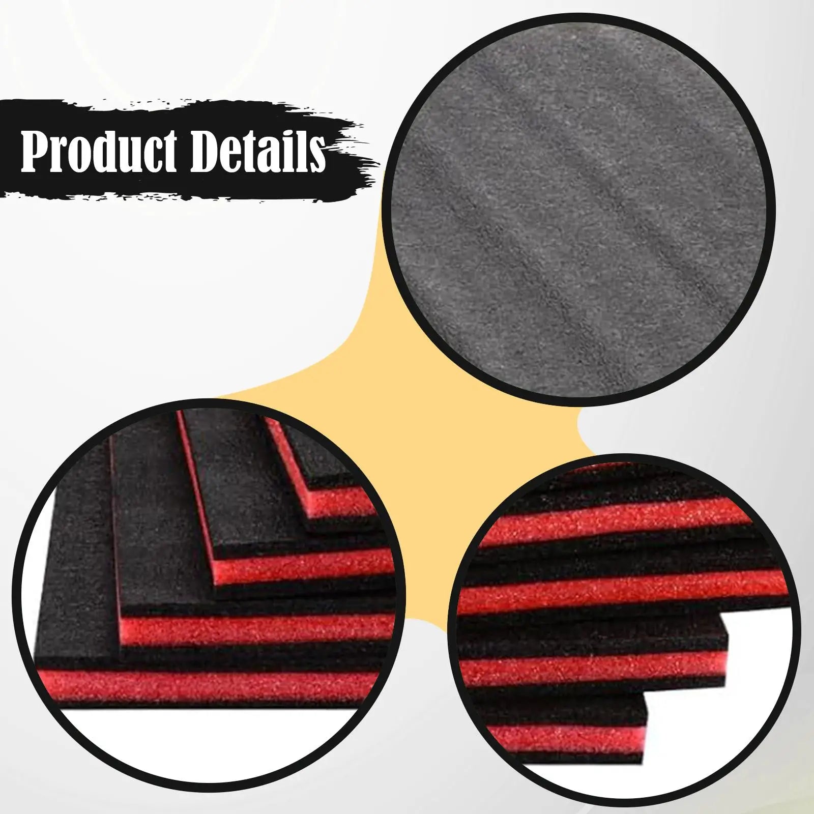 5Pcs Toolbox Foam Inserts Anti-Slip Tool Box Liners  Shock Absorbing Protection Foam Pads for Tool Storage Crafts Organization