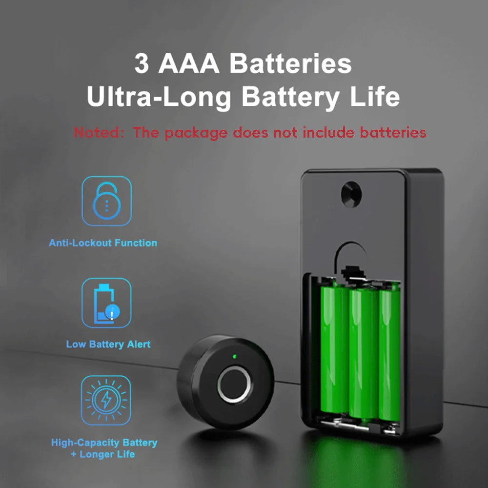 RAYKUBE ZW172 Tuya BLE Biometric Fingerprint Lock Keyless Cabinet Lock Smart Drawer Lock Anti-theft Lock Drill-Free Installation