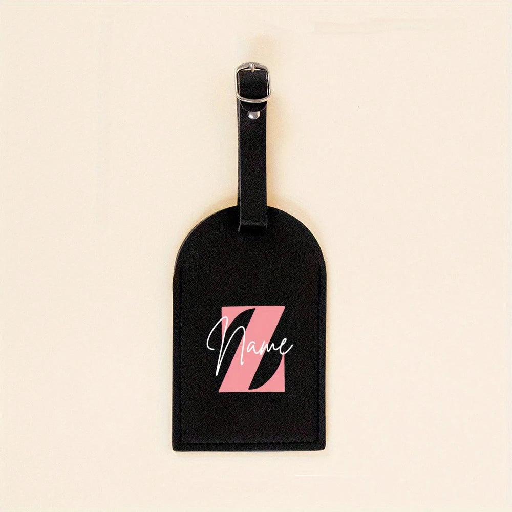 Monogram Luggage Tag for Suitcase Baggage Handbag Tags Travel Bag Label Tag Initial with Name Personalised Gift