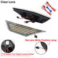 For Honda Civic 10 Gen Fender Side Marker Lights Amber Sequential Turn Signal Lamps White Driving Running Position Light 16-21