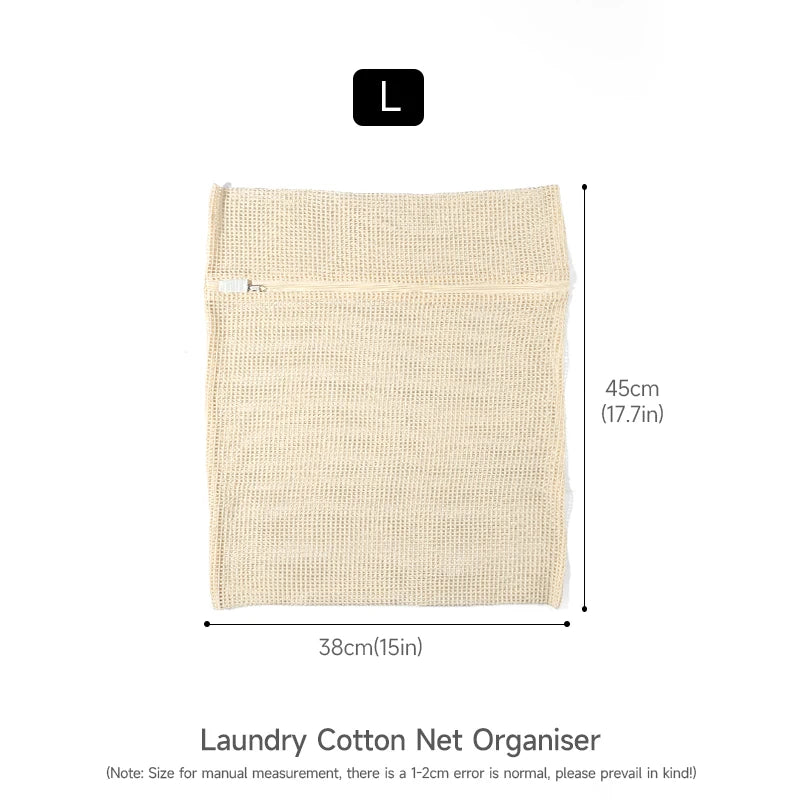 Weedi 3/6/9pack Mesh Laundry Bags, Travel Organization Bag Cotton Durable Reusable Wash Bag For Lingerie, Clothes, Jeans, Bath