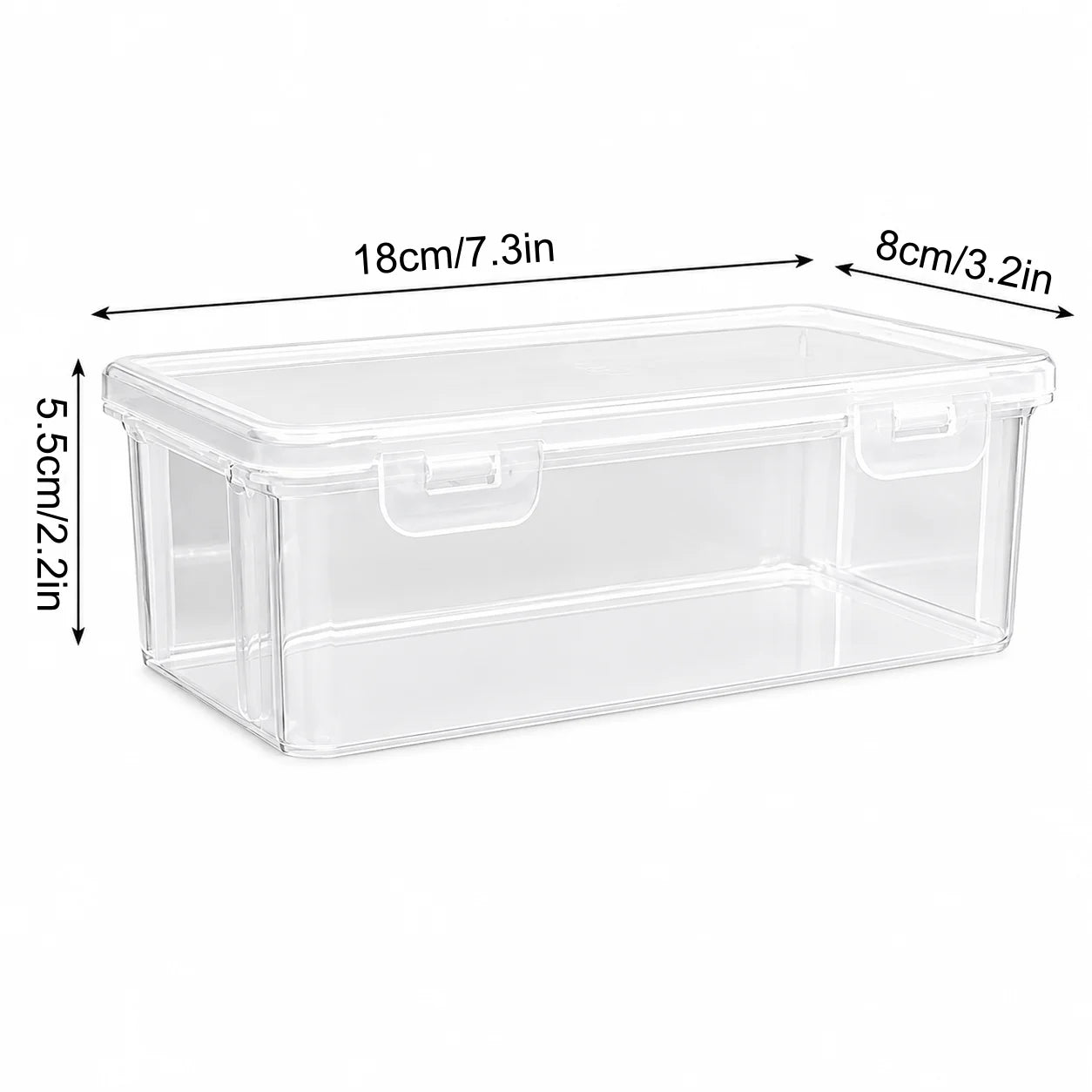 Clear Plastic Storage Boxes With Secure Lids Stackable Small Organizer Containers Dust Proof Home Storage Bins For Drawer Bathroom Kitchen Office Craft Cosmetic Sundries Organizing