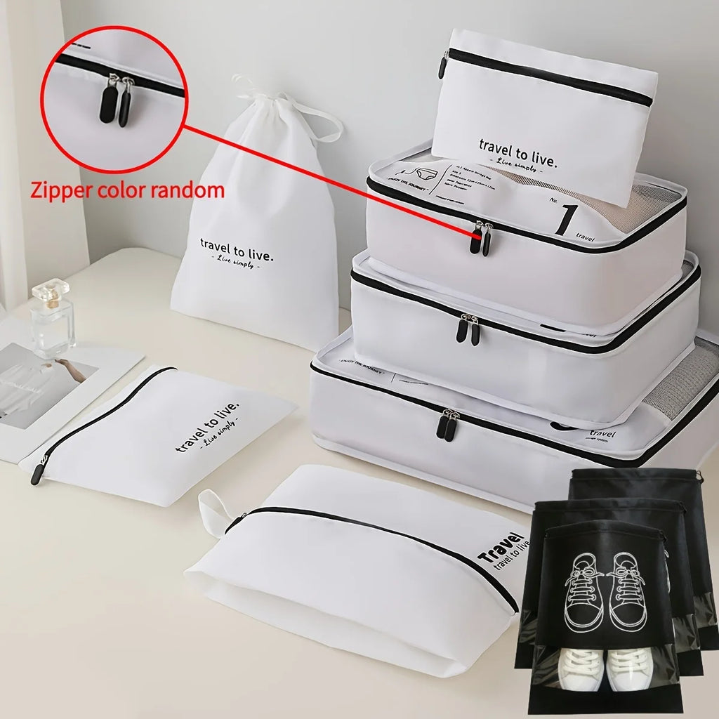 New luggage sorting bag 10 piece portable travel storage bag luggage clothing classification sorting storage bag