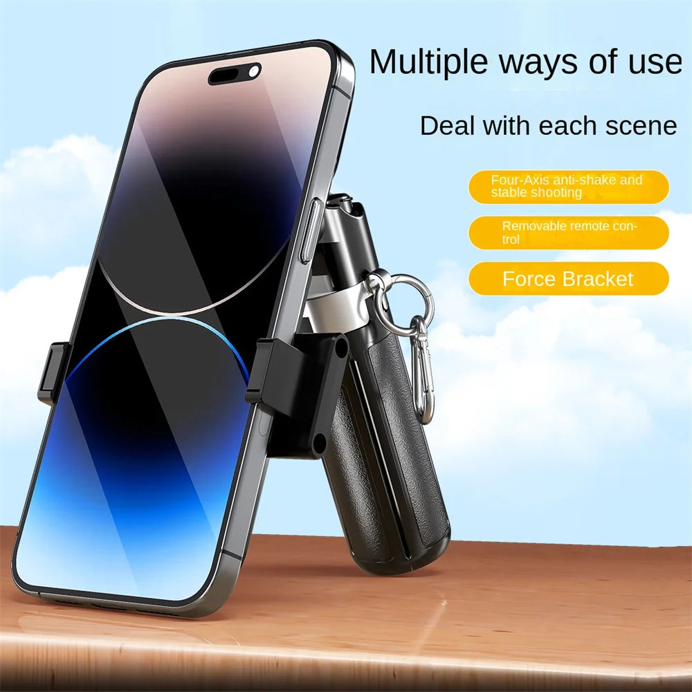 Newly Upgraded Design Mini Bluetooth Portable Telescopic Multifunctional Tripod Phone Selfie Stick with Key Chain