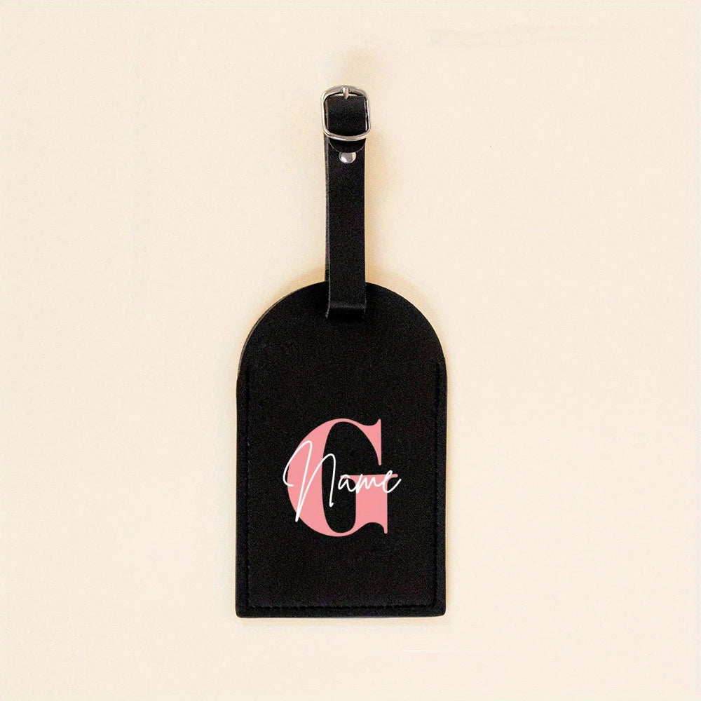 Monogram Luggage Tag for Suitcase Baggage Handbag Tags Travel Bag Label Tag Initial with Name Personalised Gift