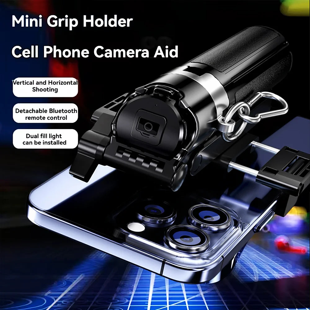 Newly Upgraded Design Mini Bluetooth Portable Telescopic Multifunctional Tripod Phone Selfie Stick with Key Chain