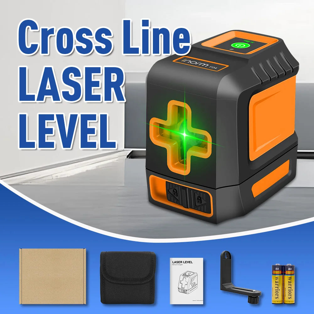 BOAYAL Laser Level Self Leveling Green Cross Line for Picture Hanging Tile Home DIY Construction Battery Included IP54