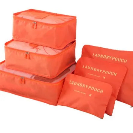 6-Piece Set of Large Oxford Cloth Travel Storage Bags, Suitable for Backpacks and Suitcases, Travel Organizer Bags, Multifunctional and Durable Luggage Organizer Bags, Suitable for Efficient Packing, Essential Travel Accessor