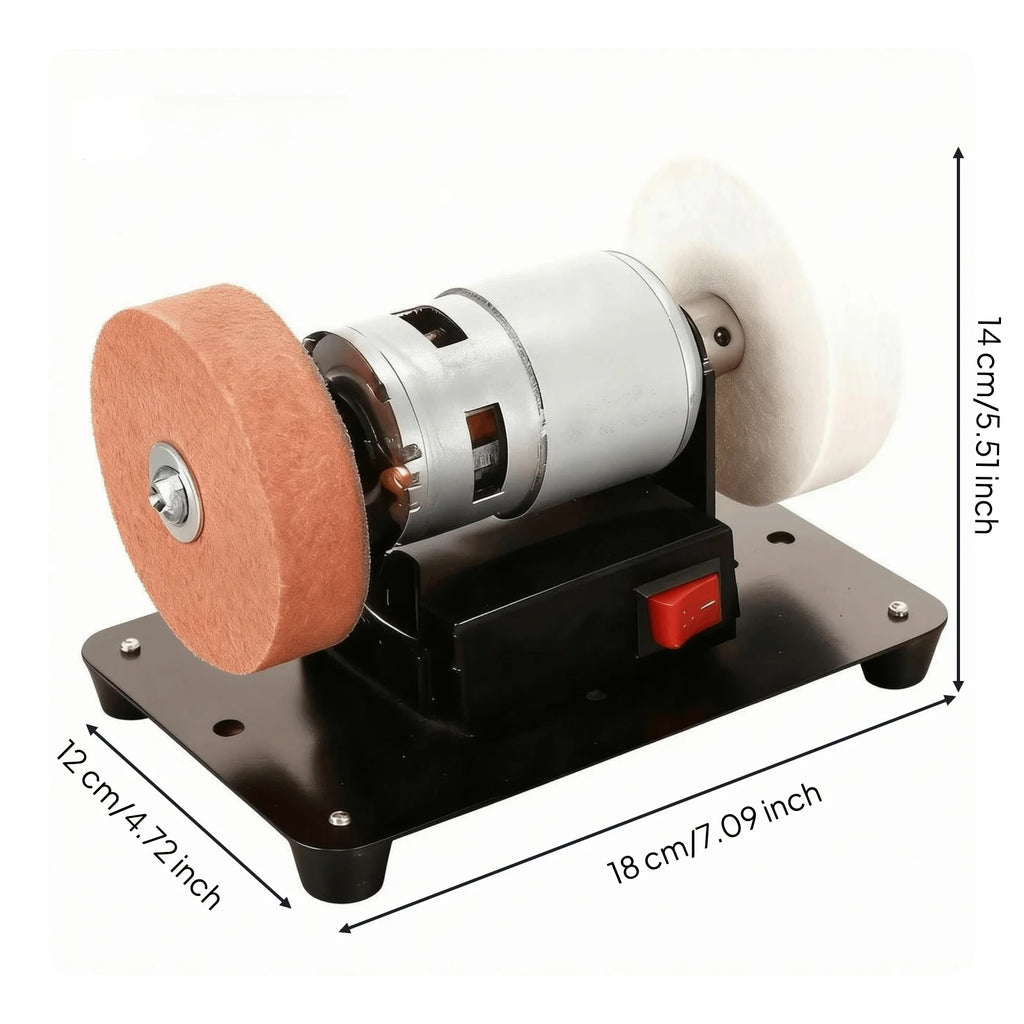 Small Bench Grinding Household Mini Electric Grinder Multi-Functional Benchtop Coarse Fine Double-Sided Polishing Machine