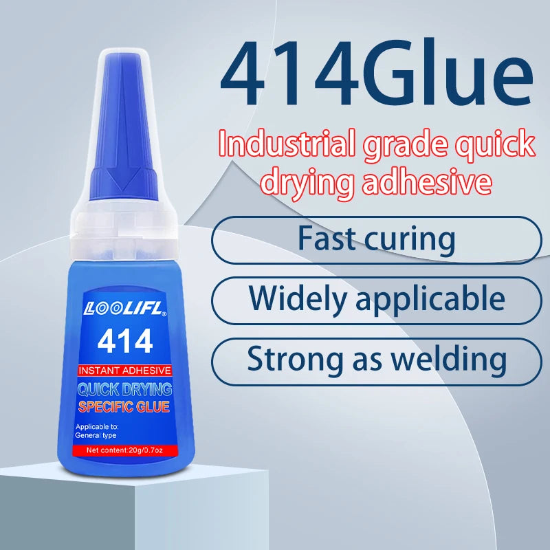 LOOLIFL 1-3pcs 414 Super Glue Instant Quick-drying Cyanoacrylate Adhesive Leather Rubber Wood Metal Strong Bond Liquid Glue Tool