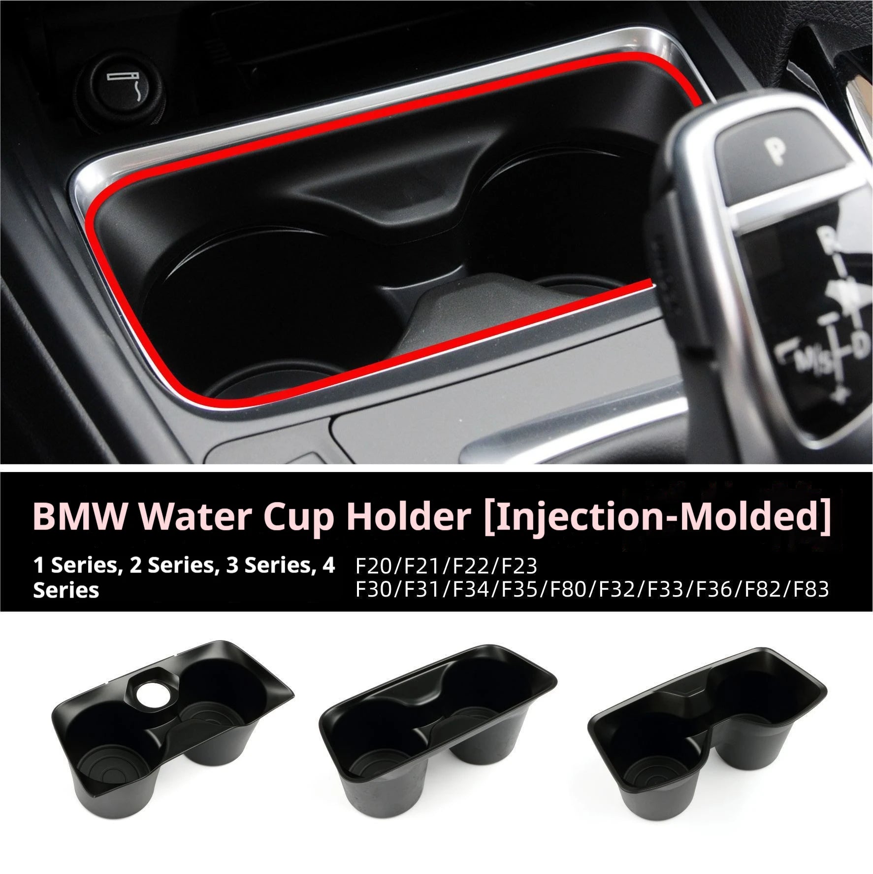 Car Drink Water Cup Holder Center Console Storage Box for BMW 1 2 3 4 Series F30 F31 F32 F33 F34 F35 F20 F21 F22 F23 F36 F80 F83