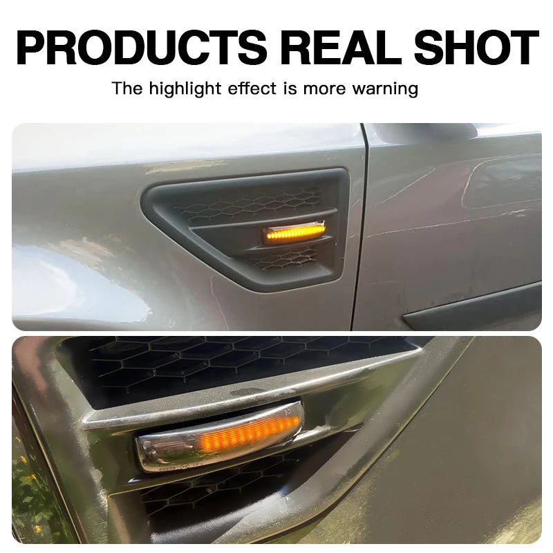 2PCS LED Side Marker Turn Signal Lights Canbus For Land Rover Range Rover Sport 2006-2013 LR2 2007-2014 LR3 2004-2014 Freelander