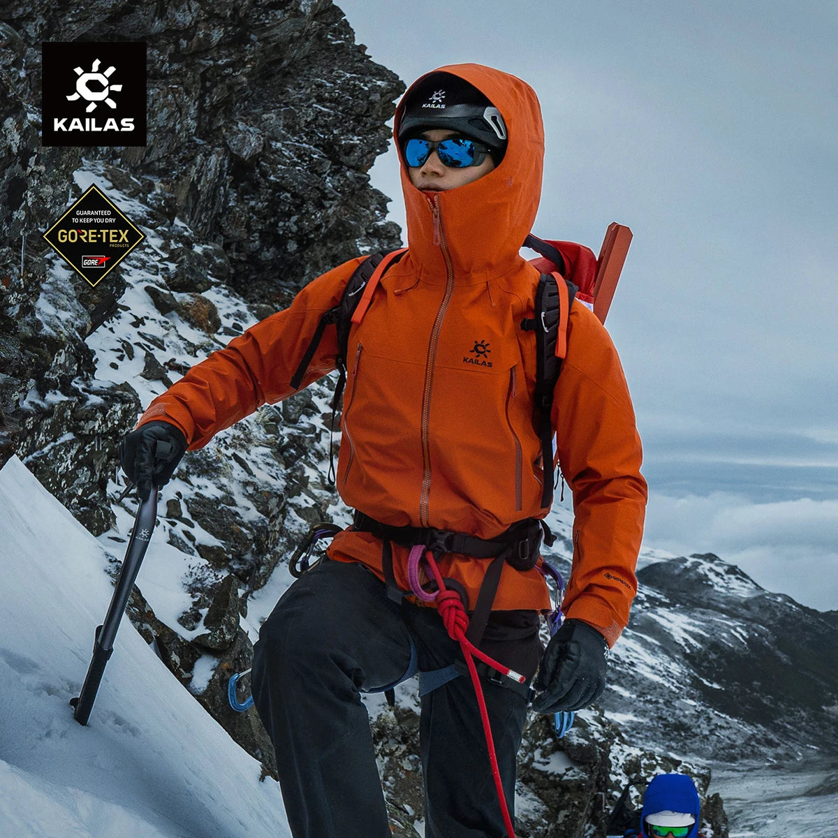 KAILAS 2026 New Mont-X Hard Shell Jacket GTX Rainstorm Waterproof Hooded Coats Professional Mountaineering Jackets KG2441148