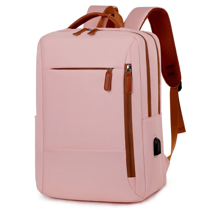 Business USB Charging Waterproof Backpack  Stylish Large Capacity Laptop Bag  Travel and Commuter Backpack for Men and Students