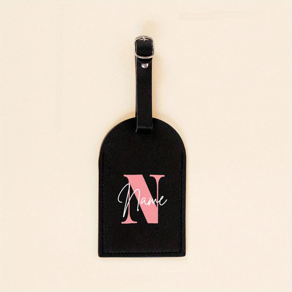 Monogram Luggage Tag for Suitcase Baggage Handbag Tags Travel Bag Label Tag Initial with Name Personalised Gift