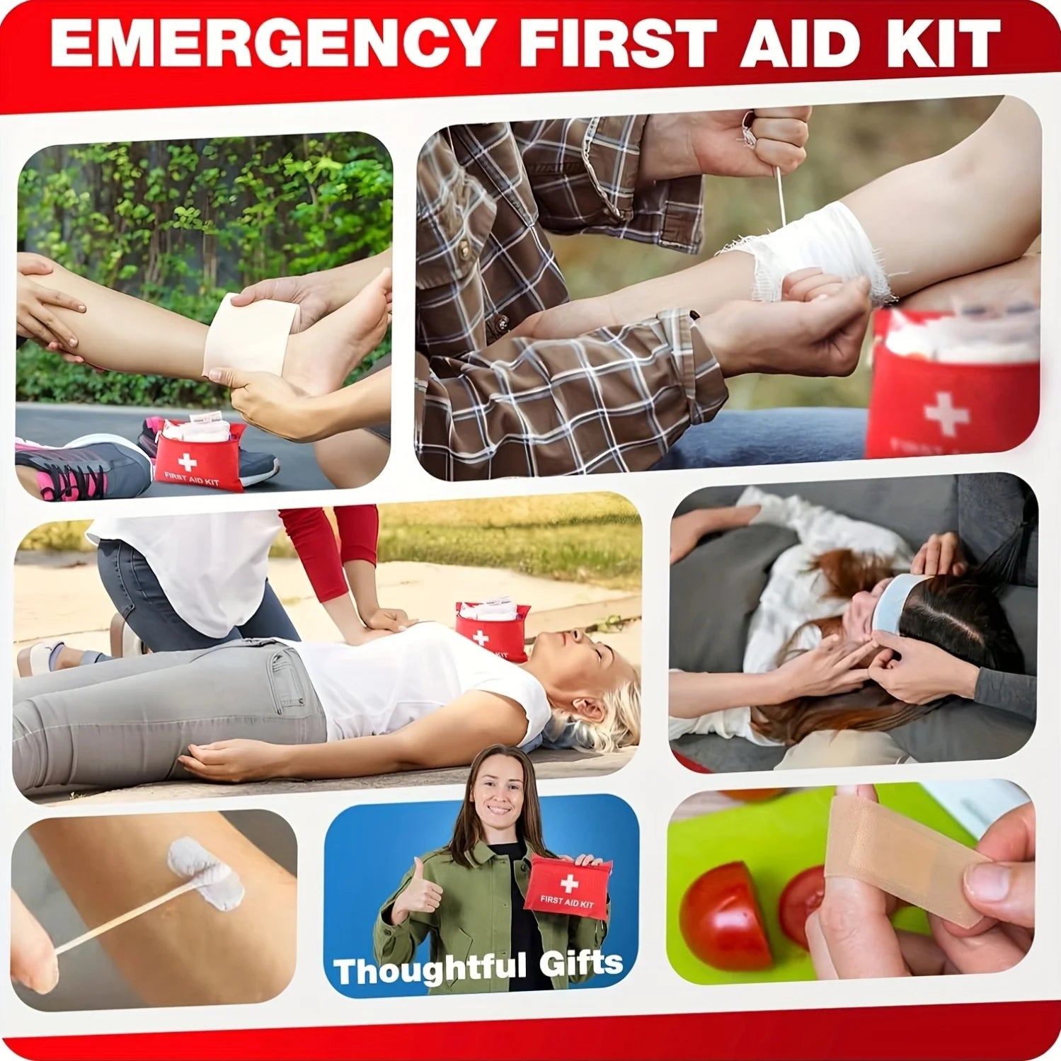 12pcs Empty First Aid Kit Bags, Empty Travel Bags for emergencies at home, in the office, in the car, outdoors,camping, hiking