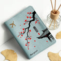 Floral Design Custom Passport Holder Lightweight Portable Travel Wallet Card Case Personalized Vacation Essential Gift