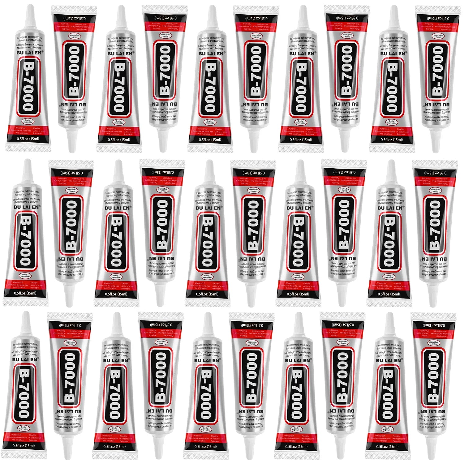 30pcs T7000 Upgrade Black Contact Cellphone Tablet Repair Adhesive,Strong Multi-Purpose Glue T7000 Precision Applicator Glue15mL