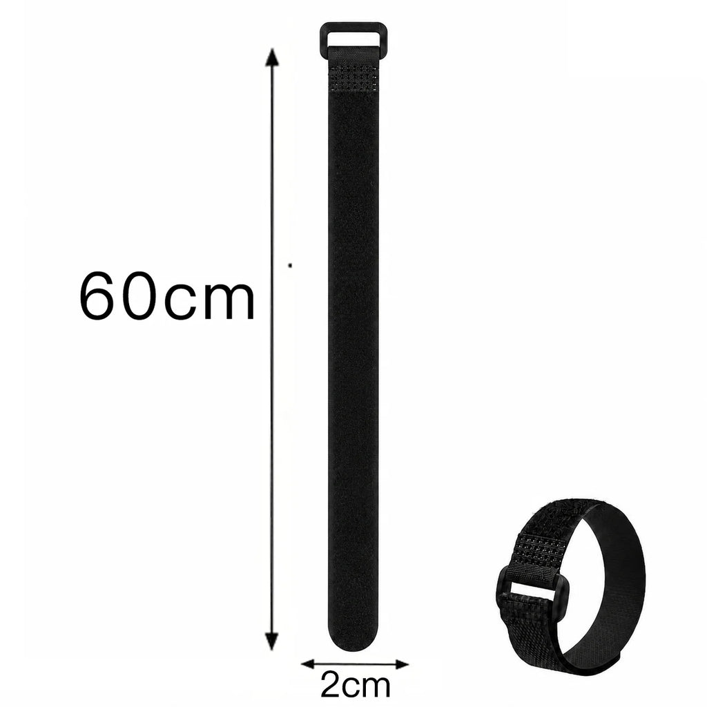 Velcros Straps Reusable Organizer Black Hook and Loop Nylon Fastener Cable Ties Adjustable Wire Wrapping Cable Cord Management