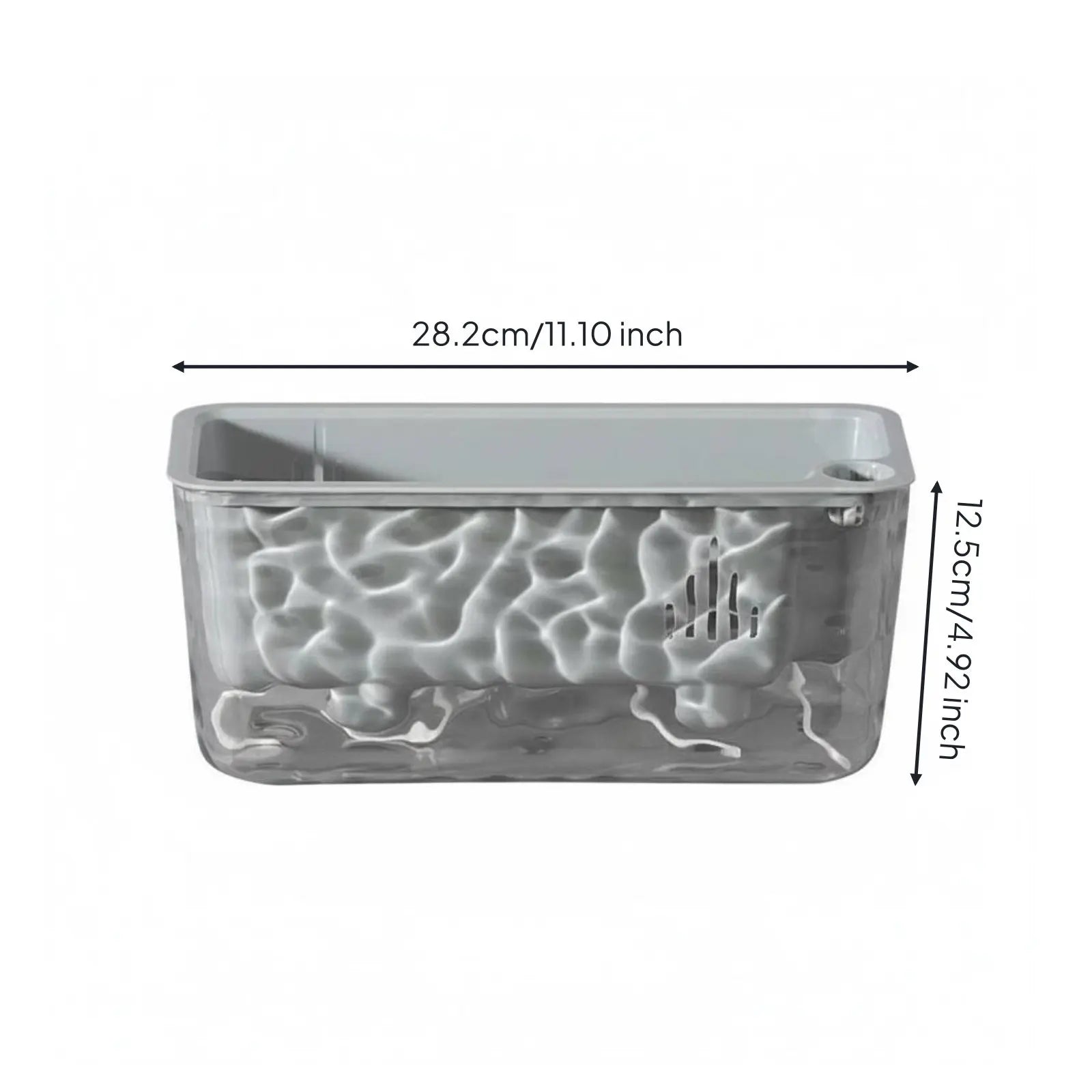 Automatic-Watering Planter Long-Lasting PET Material Transparent Plant Pot Rectangular Flower Pot Frosted Textured Design
