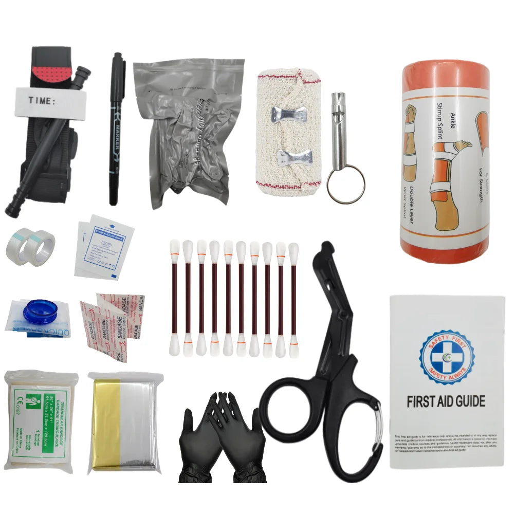Outdoor Survival Equipment Molle Bag Emergency IFAK First Aid Kit Tourniquet Israeli Bandage
