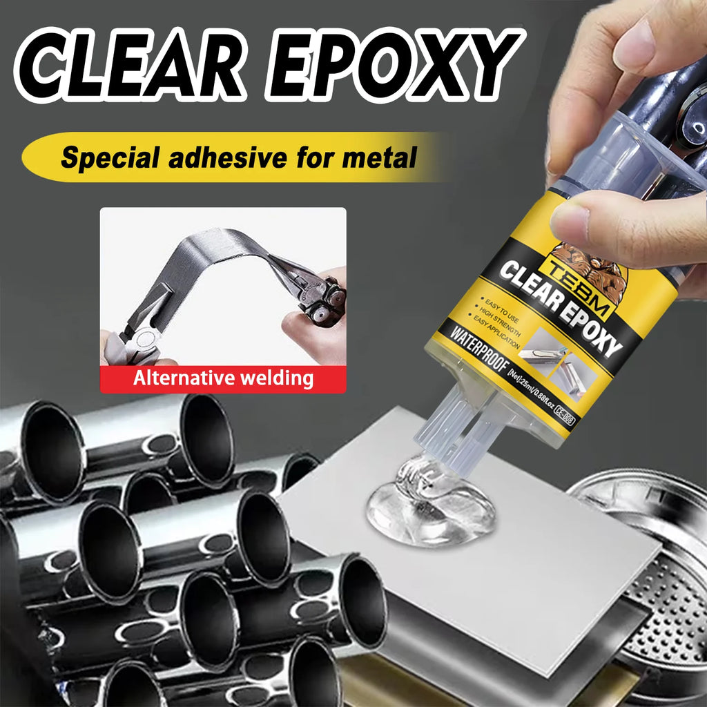 25ML Epoxy Resin AB Glue Quick-drying Instant Adhesive for Leather Rubber Wood Metal Repair Strong Bond Sealant Liquid Adhesive