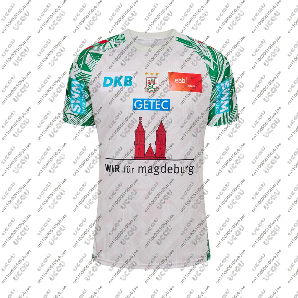 2025/26 Men Kids Hot Clothes Team Home Male Top Away Sportswear M-Magdeburg Home T Shirt Away Tee Gift Handball Jersey