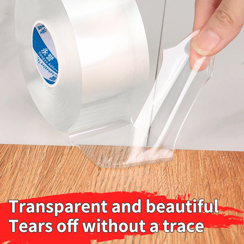 Double Sided Tape Heavy Duty, Extra Large Nano Double Sided Adhesive Tape, Clear Mounting Tape Picture Hanging Adhesive Strips