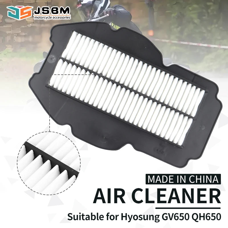 JSRAOIMG 650cc Motorcycle Air Filter  For HYOSUNG GV650 QH650 GV 650 13780HR9800 Engine Intake Cleaner
