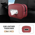 SEAMETAL Car Seat Back Tissue Holder Luxury Wear-Resistant Tissue Box Auto Backseat Hanging Napkin Case Storage Bag with Zipper