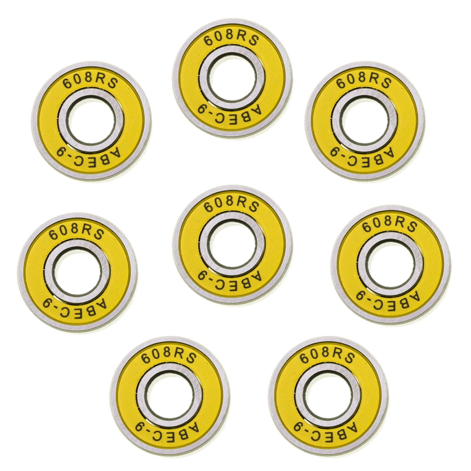 8Pcs/Set Abec 9 High-speed Bearing 608RS Double Side Dustproof 8mm Bearing for Skateboarding Inline Skates Scooter Accessories
