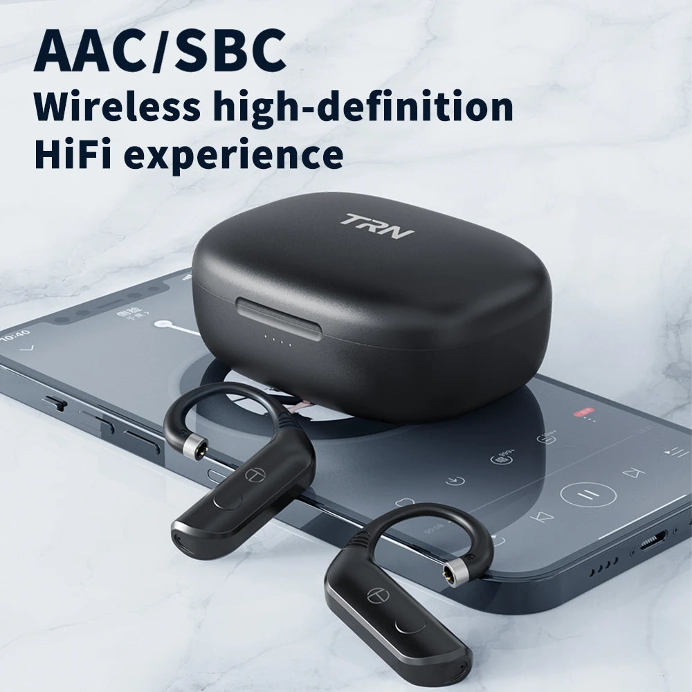 TRN BT20 Pro True Wireless Bluetooth 5.3 Earphone Module HiFi Earphone Upgrade Cable /MMCX Connector Replaceable Plug Ear Hook