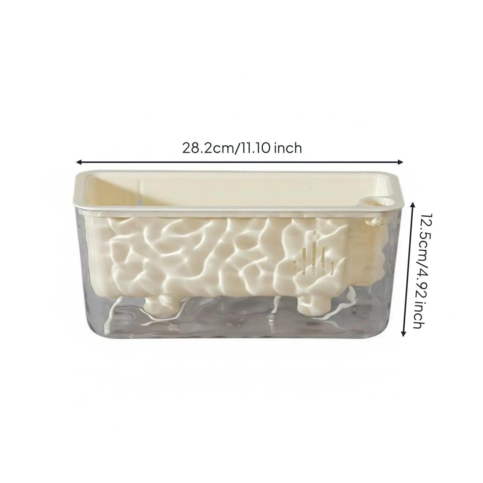 Automatic-Watering Planter Long-Lasting PET Material Transparent Plant Pot Rectangular Flower Pot Frosted Textured Design