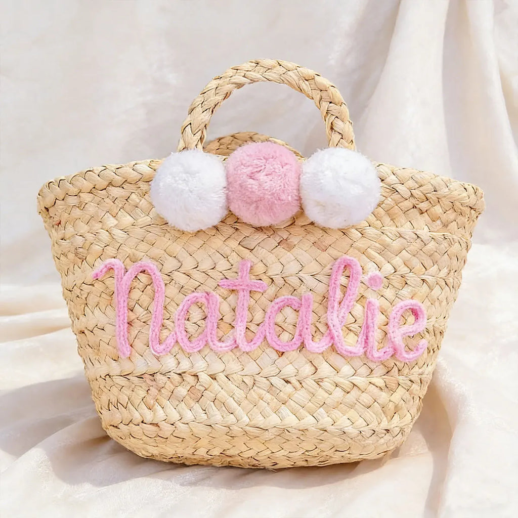 Personalized Straw Bridesmaid Tote Bag, Custom Beach Bag, Bachelorette Party Gift Bag, Gift Package, Gift Basket Tote