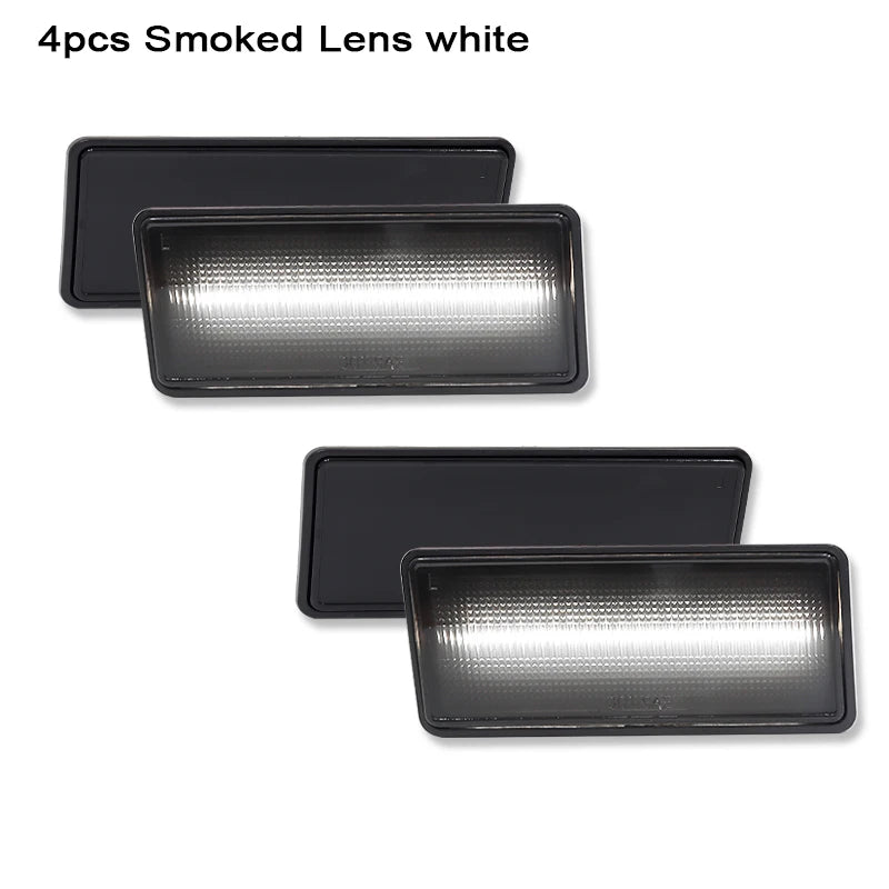 iJDM Smoked Lens Amber/Red Full LED Side Marker Light for 1974-1979 Chevy Corvette C3 Turn Signal Light, Parking Light T10 12V