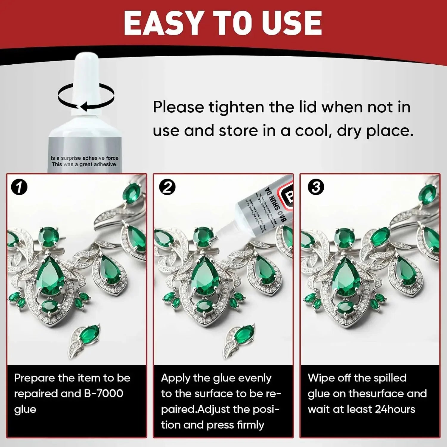 15pcs B-7000 15ML Transparent Phone Screen Repair Glue B7000 Universal Glass Plastic DIY Adhesive With Precision Applicator