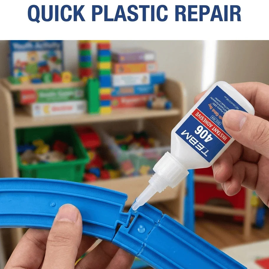TEBM Super Glue Instant Quick-drying Cyanoacrylate Adhesive Leather Rubber Wood Metal Strong Bond Liquid Glue Tool