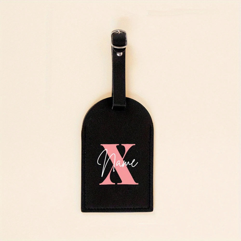 Monogram Luggage Tag for Suitcase Baggage Handbag Tags Travel Bag Label Tag Initial with Name Personalised Gift