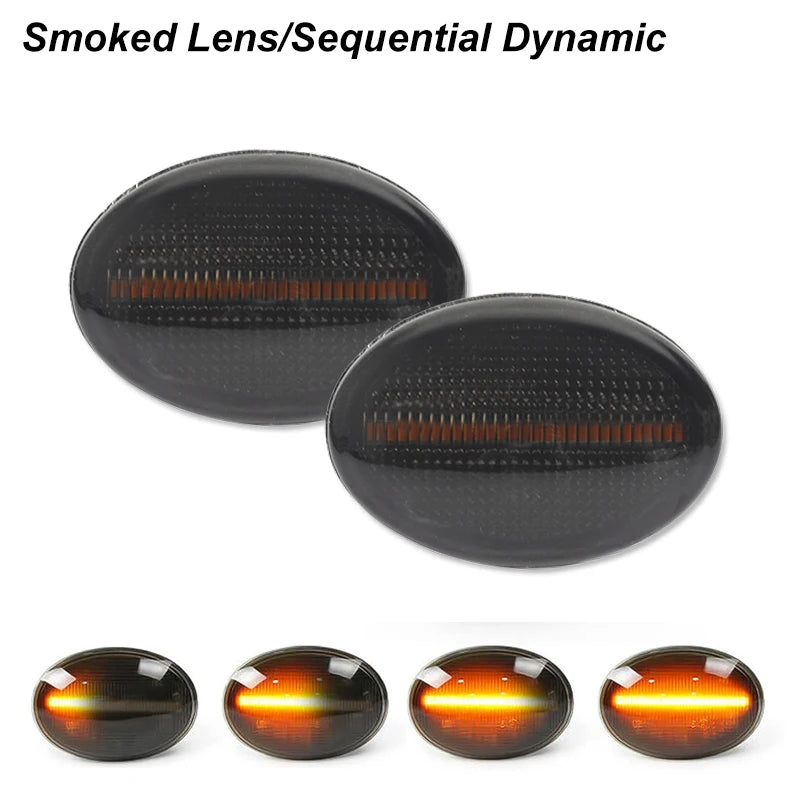iJDM Amber Full Strip LED Fender Side Marker Blinker Lights for MINI Cooper R55 R56 R57 R58 R59 Gen2 Dynamic Turn Signal Lamp