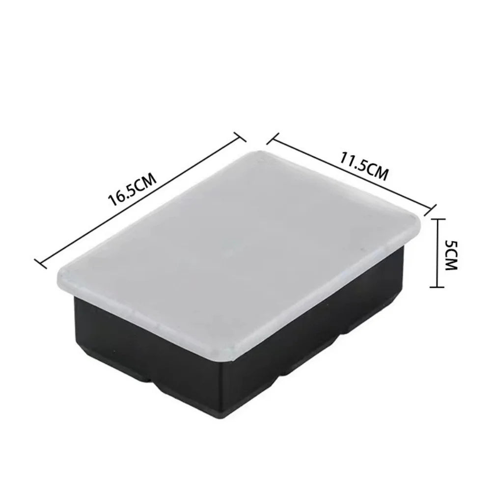 Silicone ice cube tray, large round ice cubes and square ice cubes, BPA-free, reusable, with lid, suitable for cocktails, whisky