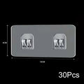 10-50pcs Transparent Self Adhesive Hooks Hanging Holder Shelf Hook for Kitchen Bathroom Wall Storage Rack Fixing Sticker Gadgets