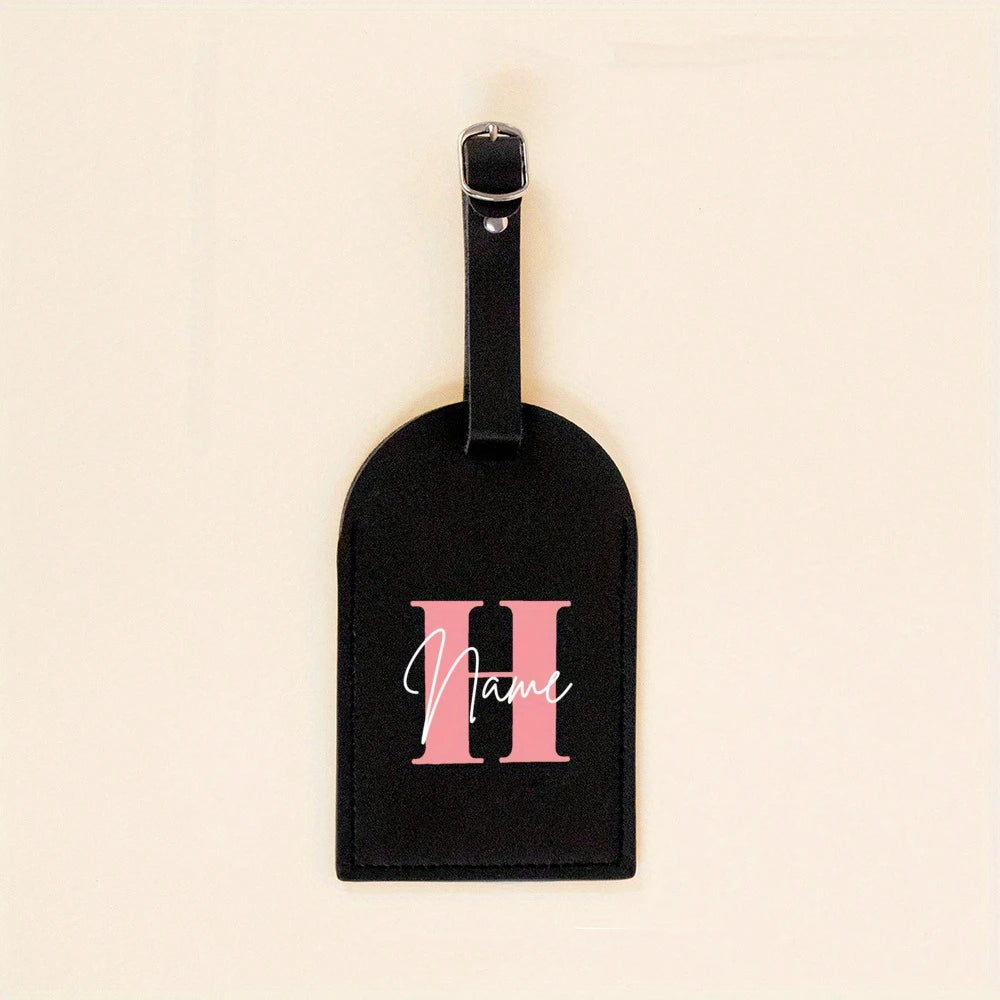 Monogram Luggage Tag for Suitcase Baggage Handbag Tags Travel Bag Label Tag Initial with Name Personalised Gift