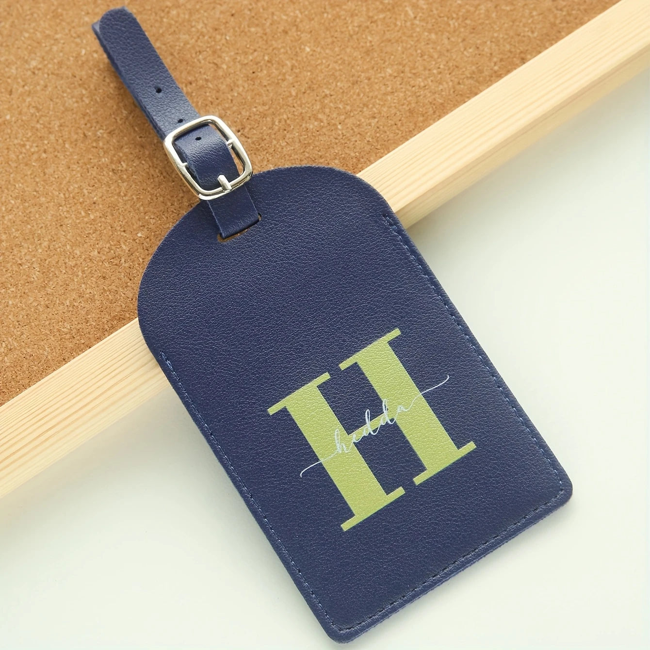 Custom Name&Initial Luggage Tag for Suitcases Personalized Colorful Monogram Name Luggage Tags with Privacy Name Card