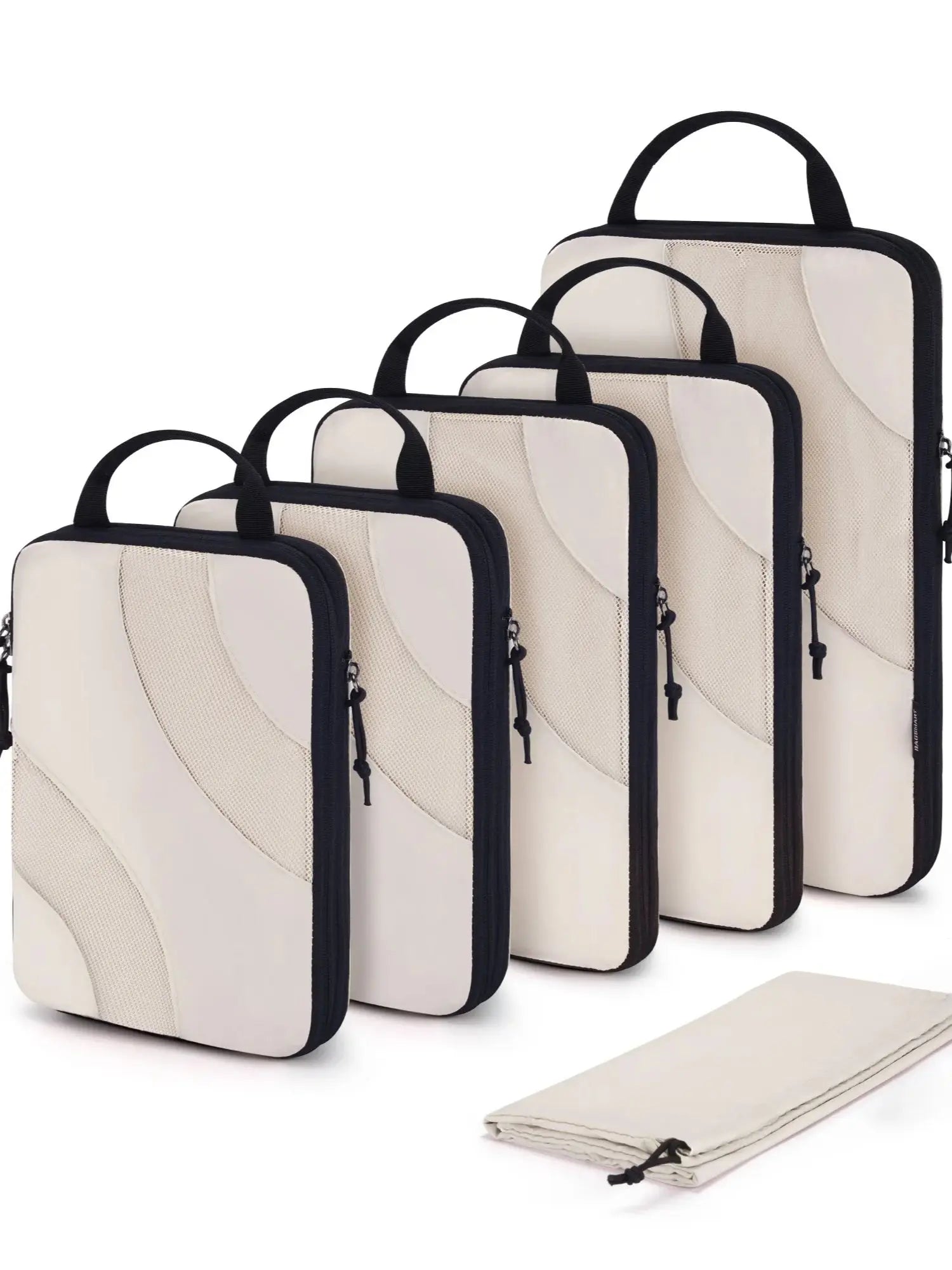BAGSMART 6 Set Compression Packing Cubes for Travel Lightweight Suitcase Organizers Bag Set Travel Cubes for Luggage