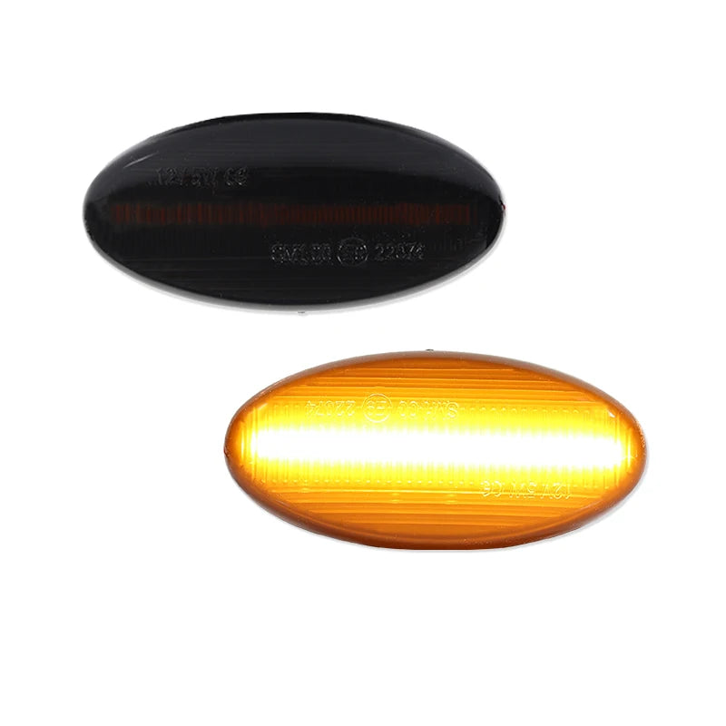 iJDM Dynamic Sequential Blink/Flow Amber Yellow Full LED Front Side Marker Light Assembly for Mazda 2 3 5 6 GG GY MPS BT-50 12V