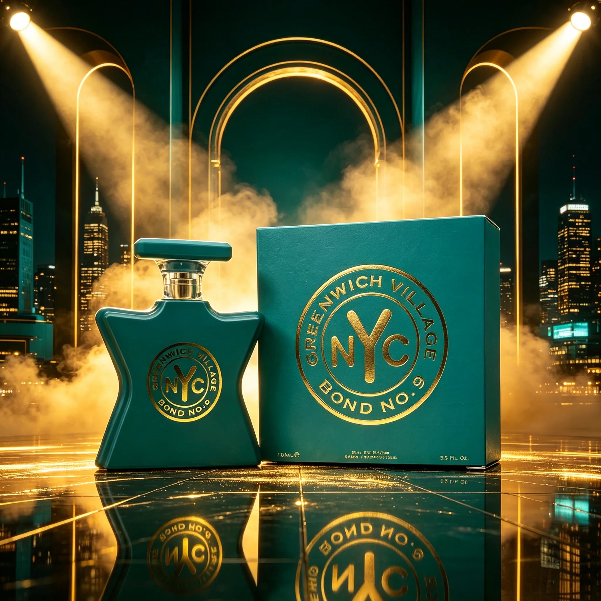 Long Lasting Greenwich Village Unisex Perfume Bond No.9 Fresh Citrus Woody Scent Matte Teal Star Bottle Luxury Matching Gift Box 100ml