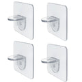 Shelf Bracket Adhesive Nail Self-Adhesive Wardrobe Shelf Bracket Clip Wall Hanging Bracket Partition Non Punching Strong Bracket