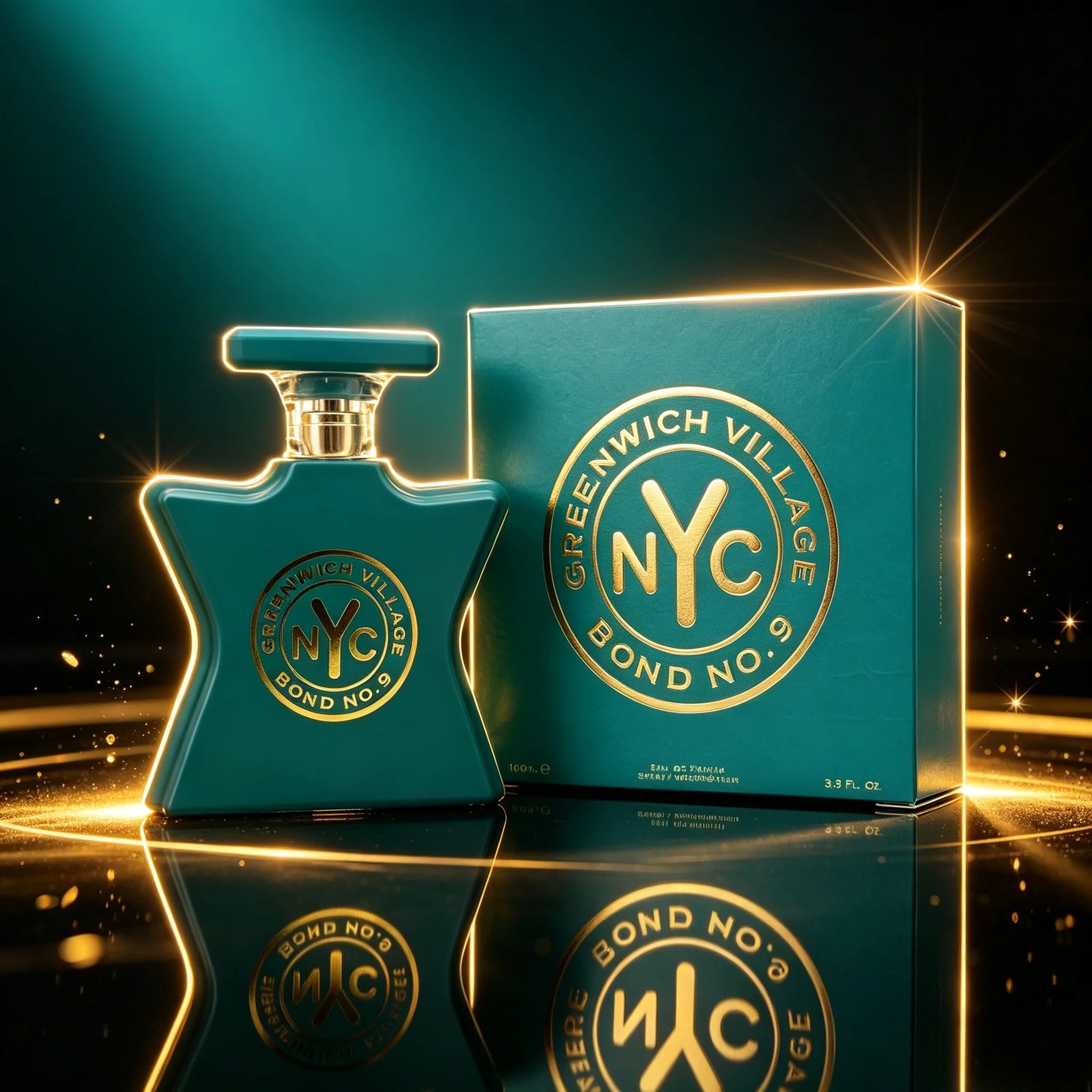 Long Lasting Greenwich Village Unisex Perfume Bond No.9 Fresh Citrus Woody Scent Matte Teal Star Bottle Luxury Matching Gift Box 100ml